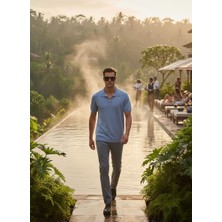 Nakşi Giyim Erkek Regular Fit Yarım Fermuarlı Polo Yaka Triko Tişört