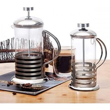 Aesco Paslanmaz Çelik Gövdeli French Press Kahve ve Çay Demleme Aparatı