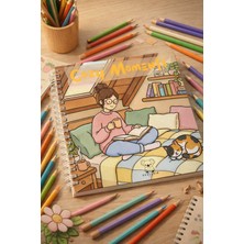 Cozy Moment - 21X21 cm Boyama Kitabı - Gençler ve Yetişkinler Için