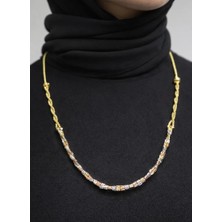 14 Ayar Altın Çok Renkli Dorikalı Kolye