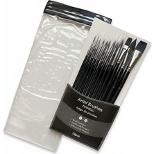 Hannah Siyah Ince Detay Sanatı Için Mat Saplı Çok Yönlü Resim ve Hobi Fırçaları Suluboyaya Uygun 12 Adet