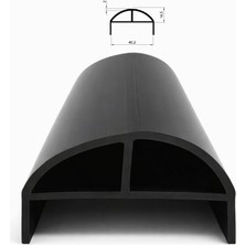 MAKPLASTİK FİTİL PROFİL A 360 Tezgahüstü Koruma Fitili Siyah 40 mm Profil İçin 10 metre