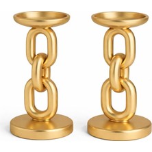 Lıthora Kahverengi  Zincir Model Dekoratif Mumluk | Şık ve Modern Tasarım