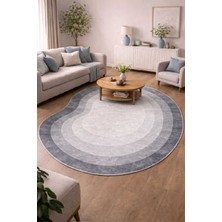 Qatalina Özel Kesim Gri Modern Halı Kaymaz Taban Makinede Yıkanabilir Leke Tutmaz Yeni Nesil Halı Q130GRİ