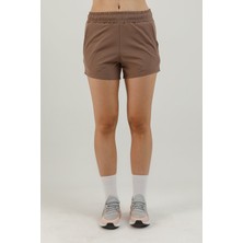 Airlife Sportswear Srı-04 Run H 16 cm Astarlı Iç Çamaşır Destekli Koşucu Kadın Şortu Kahverengi