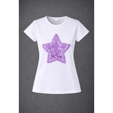 Dıgıl Kids Yıldız Motifli Pul Işlemeli Kız Çocuk T-Shirt
