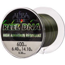 AlbaStar Reel DNA Monofilament Olta Misinası 600 Metre 0.30 mm Kalınlık 6.4KG Çekeri Yüksek Aşınma Direnci