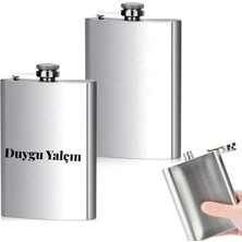 Hediye Fikri Kişiye Özel Paslanmaz Çelik Matara 4 Oz ( 118 ml ) Içki Viski Konyak Alkol Şişesi