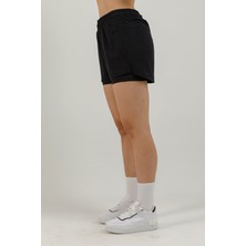 Airlife Training Srı-12 Fit Pı Orta Bel 2'si 1 Arada Taytlı Kadın Sporcu Şortu Siyah
