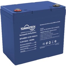 Tommatech Abs+Pc Kasa 12.8V 100AH Lfp Marine Batarya