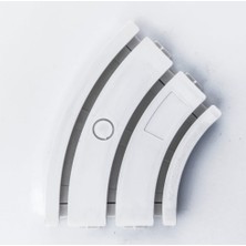 Yapımaks Korniş Perde Rayı, 3'lü Dönüş 45 Derece, Beyaz