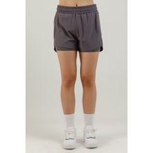 Airlife Training Srı-12 Fit Pı Orta Bel 2'si 1 Arada Taytlı Kadın Sporcu Şortu Smoked