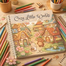 Koalanın Çantası Cozy Little Worlds - 21X21 cm Boyama Kitabı - Gençler ve Yetişkinler Için