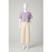 Sisley Kız Çocuk Beyaz Pantolon