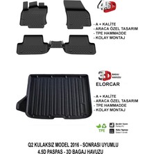 Elorcar Q2 2016 - Kulaksız Model 3D Bagaj Havuzu - 4.5d Paspas Seti