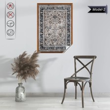 Akıllı Kağıt Statik Tutunma Özellikli Tablo - Poster Halı Desen (Model- 2)