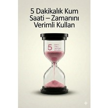 Mey İthalat Mey Ithalat® 5 Dakikalık Kum Saati Zamanlayıcı – Pembe Dekoratif Masa Saati 4 Renk Seçeneği