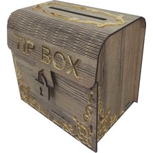 Ayt Reklam Atölyesi Tip Box Kumbara Lamine MDF Malzemeden Şık Tasarım 18x18x13,5 cm