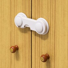 Mey İthalat Mey Ithalat®  Bebek Çocuk Güvenliği Çekmece ve Dolap Için Kendiliğinde Yapışkanlı Vidasız Kapak Kilidi