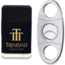 Bek Tobacco Trinidad Plastik Jet Alev Puro Çakmağı Metal Kesici Seti Siyah