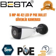Akıllı Durak 4K 5 Mp 1440P 42 Ir LED Ip Poe Bullet Güvenlik Kamerası KD-1436