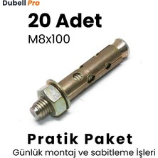 Gömlekli Çelik Dübel M8X100