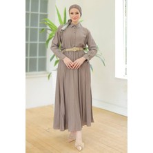 İlkimay.com Hasır Kemerli Ikili Takım 1687 - Açık Kahve