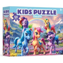 Route Games 50 Parça Çocuk Puzzle Unicorn Yapboz 5+ Yaş Için Yapboz