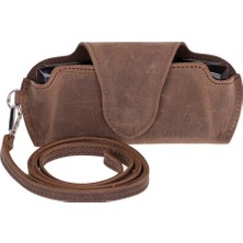 Aesco Riviera Deri Askılı Gözlük Kılıfı Karamel