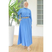 İlkimay.com Hasır Kemerli Ikili Takım 1687 - Mavi