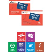 Kırmızı - Elektrostatik Akıllı Not Kağıdı 2 ADET Yapışkansız Post-it 7x10cm - 100 Sayfa - Plango