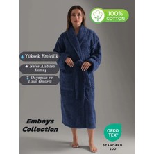 Embays Collection Bukle Bornoz, Şal Yaka Bornoz ,%100 Pamuklu Kadın / Erkek Unisex Bornoz
