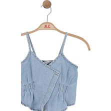 Nk Kids Kız Çocuk Önü Düğmeli Crop NK-31700