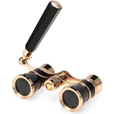 Twin Store Nefis Işlemeli, Tiyatro / Opera Dürbünü 3X25 Prinç Metal Kaplamalı Siyah