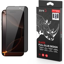 Ceponya iPhone 16 Pro Premium Privacy Hayalet Ekstra Korumalı Tam Kaplayan Cam Ekran Koruyucu