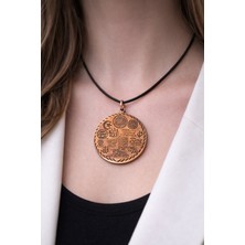 Herşey Nota Bakır Kolye Ucu Bakır Zırh Kolye Siyah Ipli Celcelütiye 4 Kul Duası Hilyei Şerif Ebcet Mührü Şerif Ismi Azam %100 Bakır