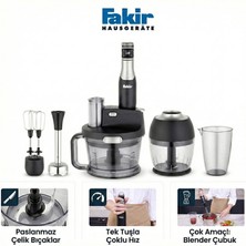 Fakir Paslanmaz Çelik Bıçaklar 1000W Güç 1,5 Litre  Speed Quadro Blender Seti +Mutfak Tartısı Hediyeli