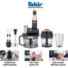 Fakir Paslanmaz Çelik Bıçaklar 1000W Güç 1,5 Litre  Speed Quadro Blender Seti +Mutfak Tartısı Hediyeli
