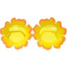 Belle Fusion Mey Ithalat® Papatya Şekilli Turuncu Sarı Renkli Hawaii Konsept Parti Gözlüğü 15X7 cm