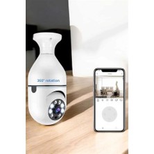 Aesco Güvenlik Kamerası Wifi Kamera Duylu Ev Kamerası Wifi Bağlantılı Dönebilen