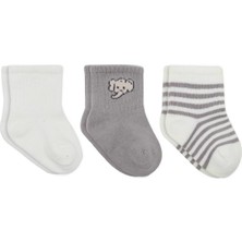 Butik Mey Ithalat® Elephant Boy 3'lü Penye Soket Çorap 10135 Ekru