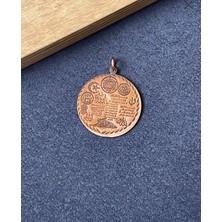 Herşey Nota Bakır Kolye Ucu Bakır Zırh Paslanmaz Çelik Zincirli Kolye Celcelütiye 4 Kul Duası Hilyei Şerif Ebcet Mührü Şerif Ismi Azam %100 Bakı