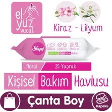 Sleepy Floral Kişisel Bakım Havlusu Çanta Boy 25 Yaprak