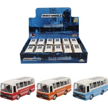 Butik Mey Ithalat® Maxx Wheels Sesli ve Işıklı Nostaljik Halk Otobüsü 15 Cm. 1 Adet Fiyatıdır