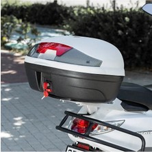 Motor Arka Çanta Bagaj 46 Lt Beyaz Baglantı Aparatları