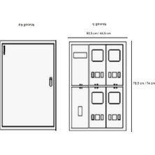 Çetinkaya Pano 4 Monofaze Sayaçlı Sıva Altı Sayaç Panosu Çp 304