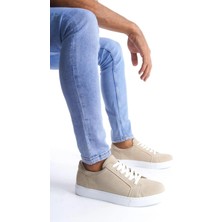 Aymood SLW165 Elite Süet Erkek Günlük Sneaker Ayakkabı Bt Krem