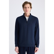 D'S Damat Ds Damat Regular Fit Lacivert Düz Modal Sweatshirt 5HCE247021013