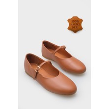 Capone Outfitters Sheri Hakiki Deri Kadın Babet