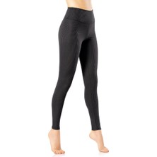 Kota Kadın Yüksek Bel Dalgıç Kumaş Fitilli Uzun Tayt